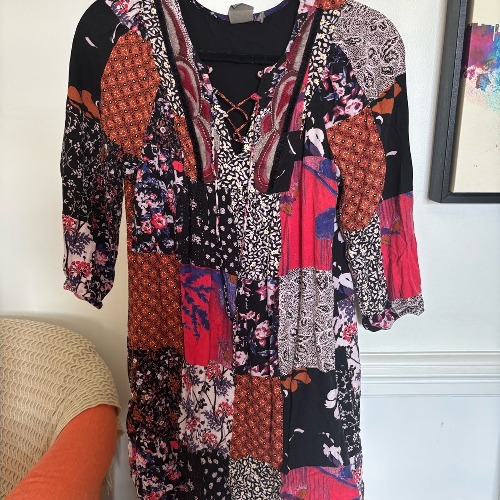 Patchwork Floral Women's Dress